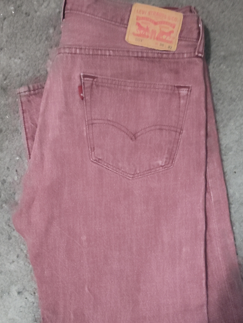 Levi's  501 Red Jeans 36x32